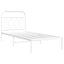 sengeramme med sengegavl 90x190 cm metal hvid