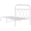 sengeramme med sengegavl 90x200 cm metal hvid