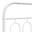sengeramme med sengegavl 100x200 cm metal hvid