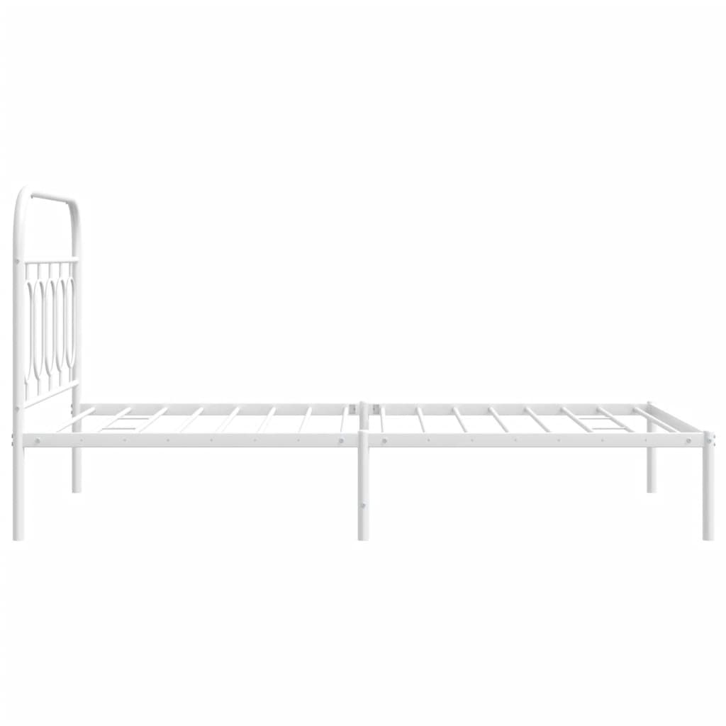 sengeramme med sengegavl 107x203 cm metal hvid