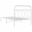 sengeramme med sengegavl 107x203 cm metal hvid