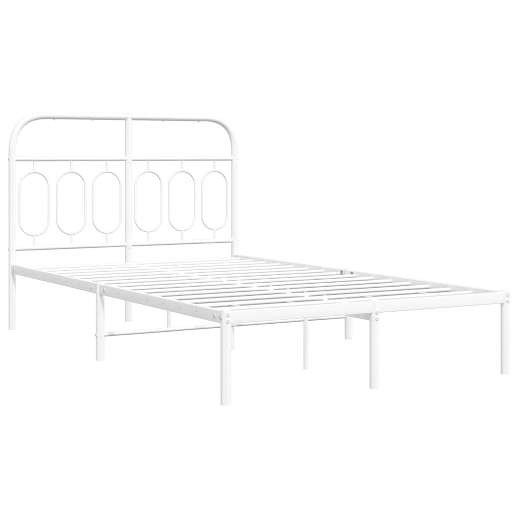 sengeramme med sengegavl 120x190 cm metal hvid