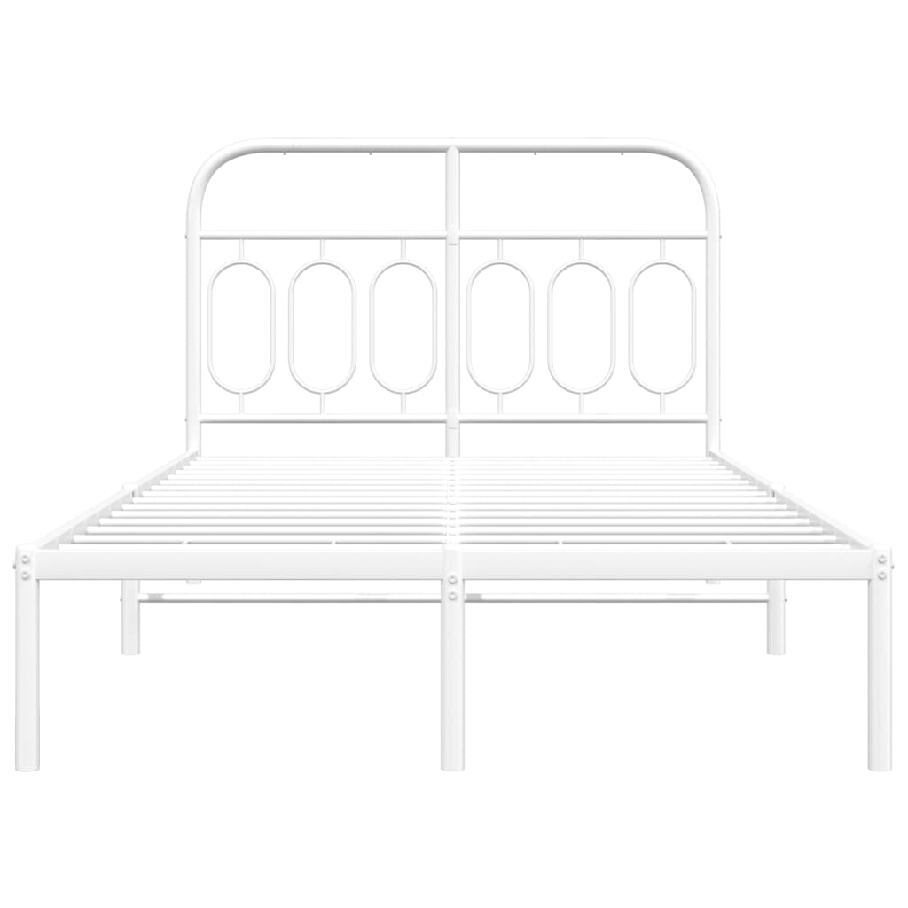 sengeramme med sengegavl 120x190 cm metal hvid