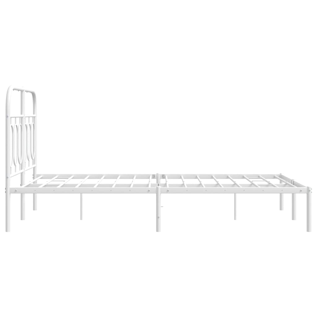 sengeramme med sengegavl 120x190 cm metal hvid