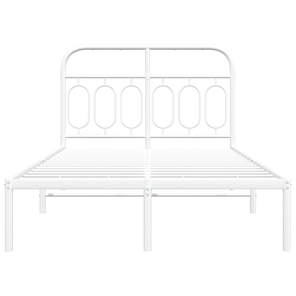 sengeramme med sengegavl 120x200 cm metal hvid