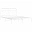 sengeramme med sengegavl 140x200 cm metal hvid