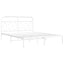 sengeramme med sengegavl 150x200 cm metal hvid