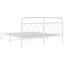 sengeramme med sengegavl 183x213 cm metal hvid