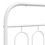 sengeramme med sengegavl 193x203 cm metal hvid