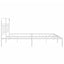 sengeramme med sengegavl 200x200 cm metal hvid