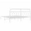 sengeramme med sengegavl 200x200 cm metal hvid