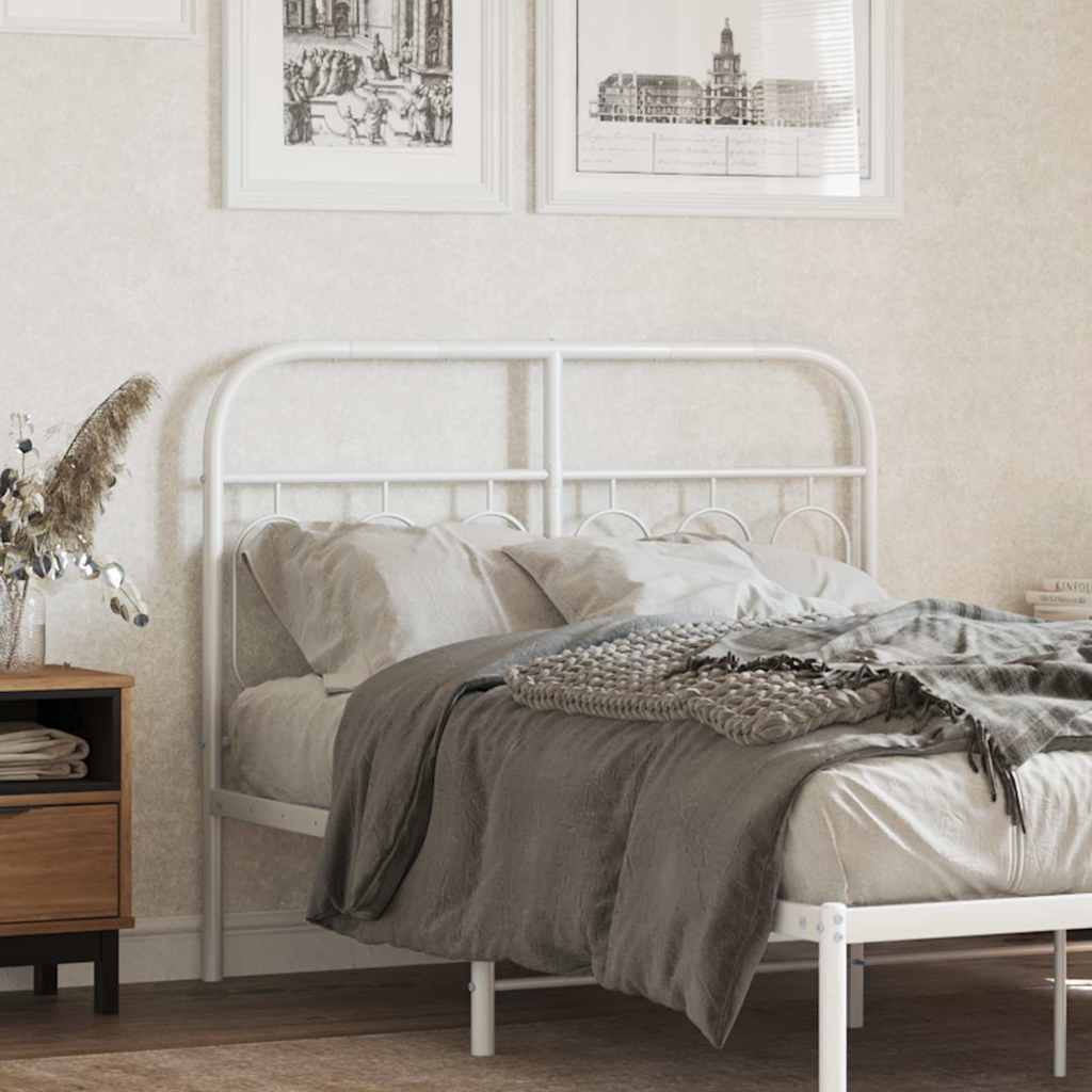udskiftningsgavl 120 cm metal hvid