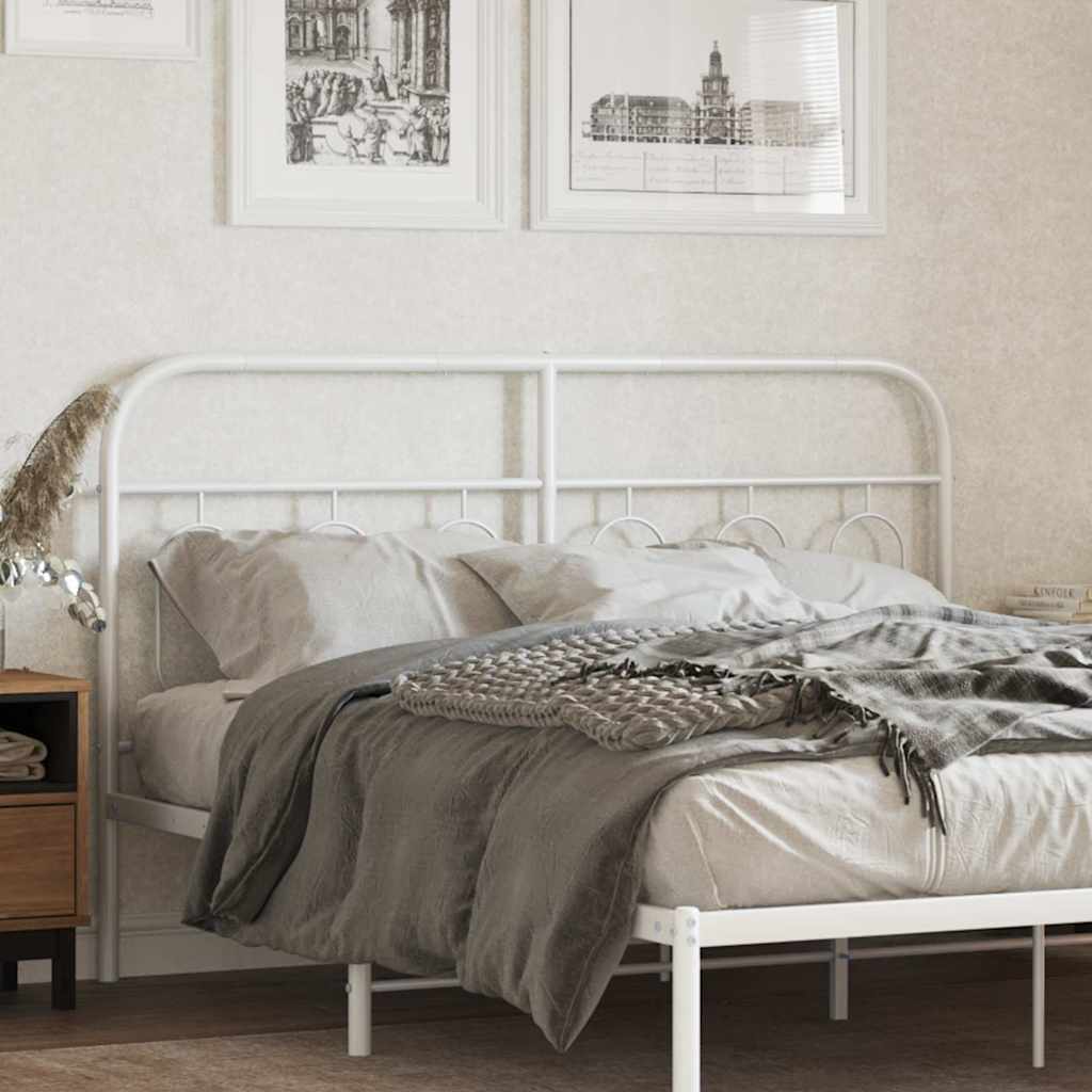 udskiftningsgavl 137 cm metal hvid