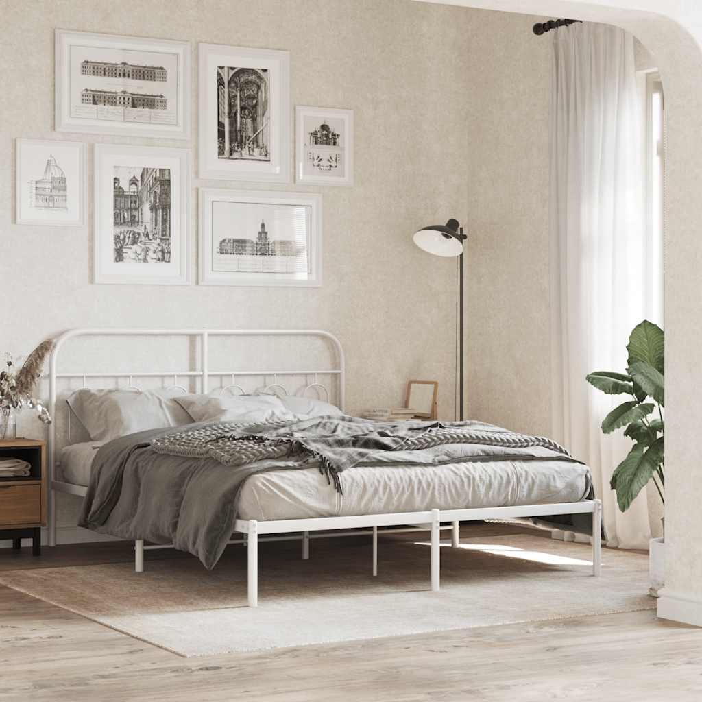 udskiftningsgavl 140 cm metal hvid
