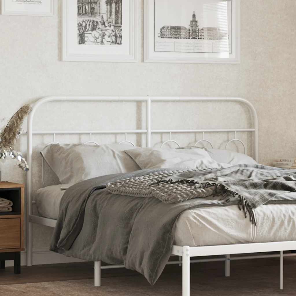 udskiftningsgavl 140 cm metal hvid