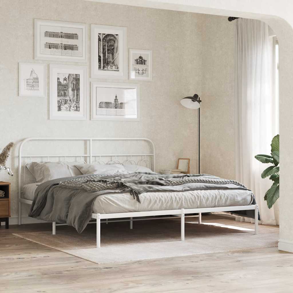 udskiftningsgavl 183 cm metal hvid