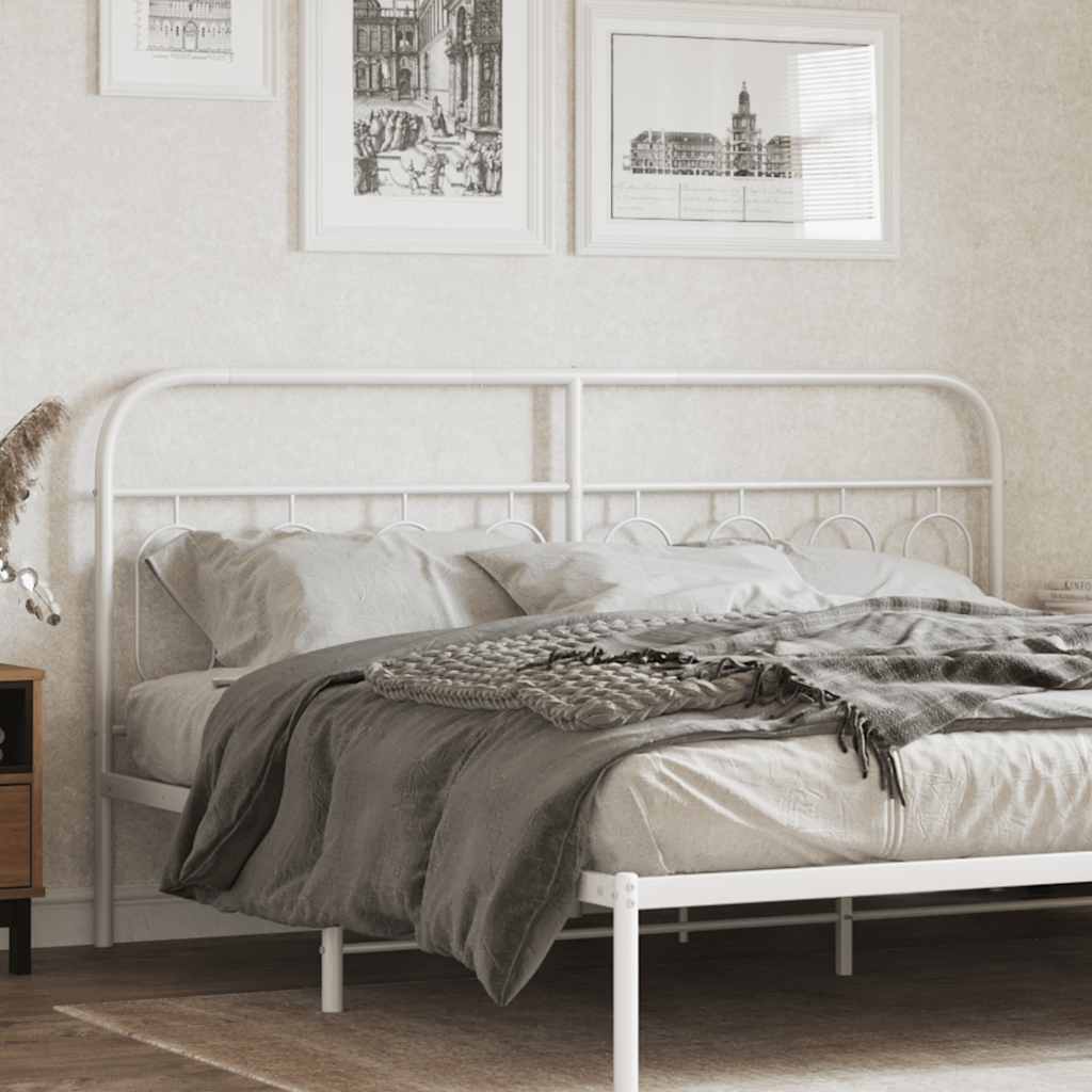 udskiftningsgavl 193 cm metal hvid