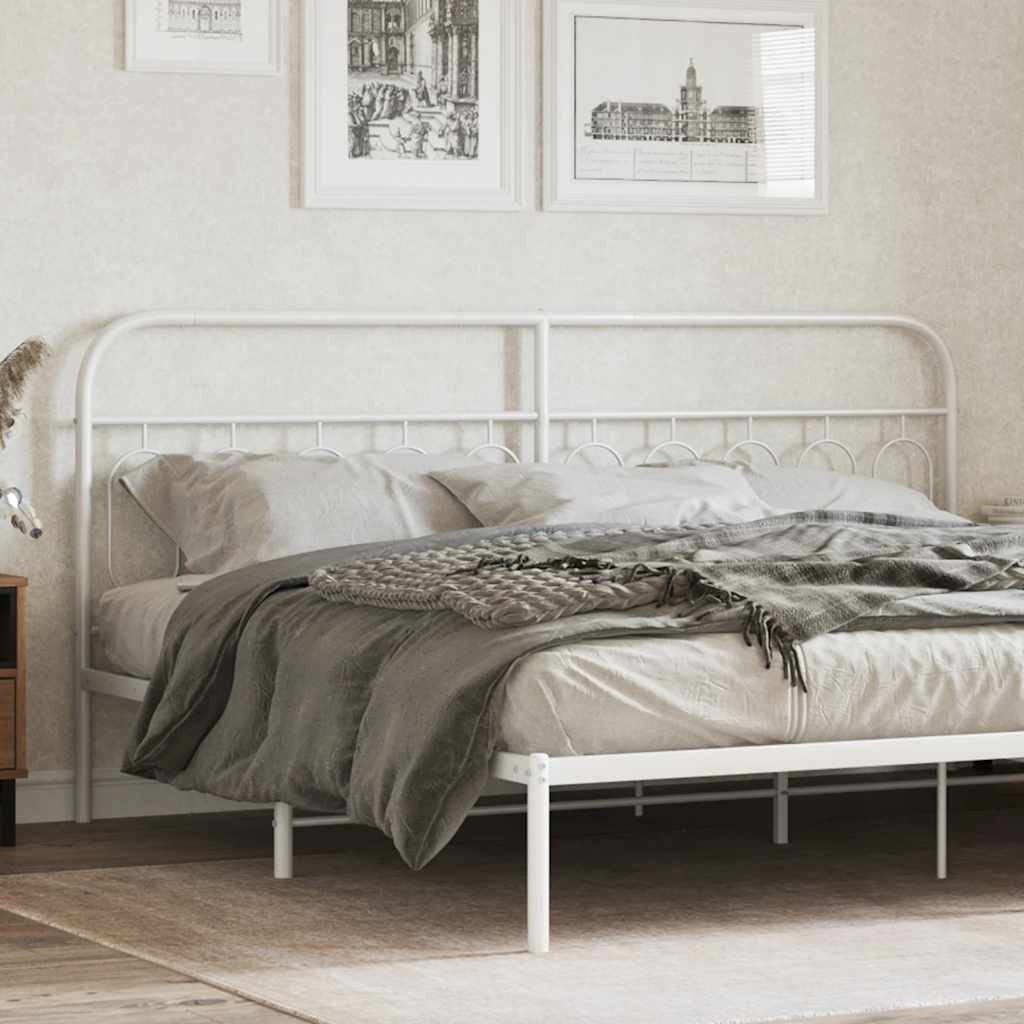 udskiftningsgavl 200 cm metal hvid