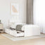 sengeramme uden madras 75x190 cm massivt fyrretræ hvid