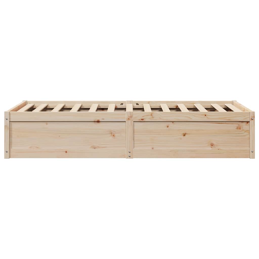 sengeramme uden madras 90x190 cm massivt fyrretræ