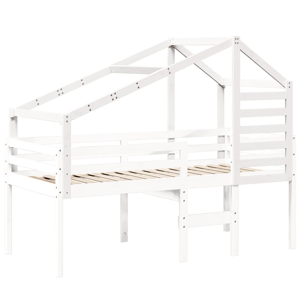 stel til husseng 198x97x113 cm massivt fyrretræ hvid