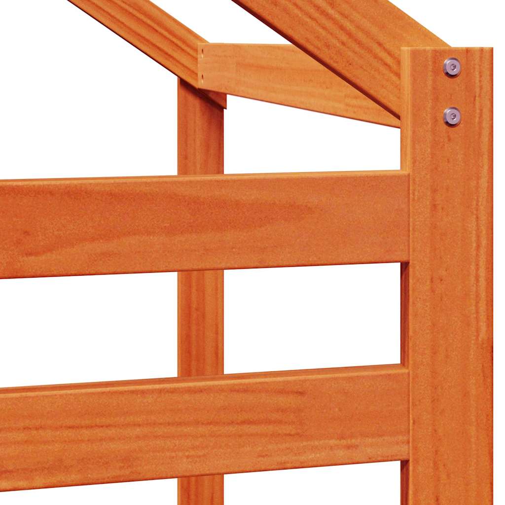 stel til husseng 198x97x113 cm massivt fyrretræ gyldenbrun