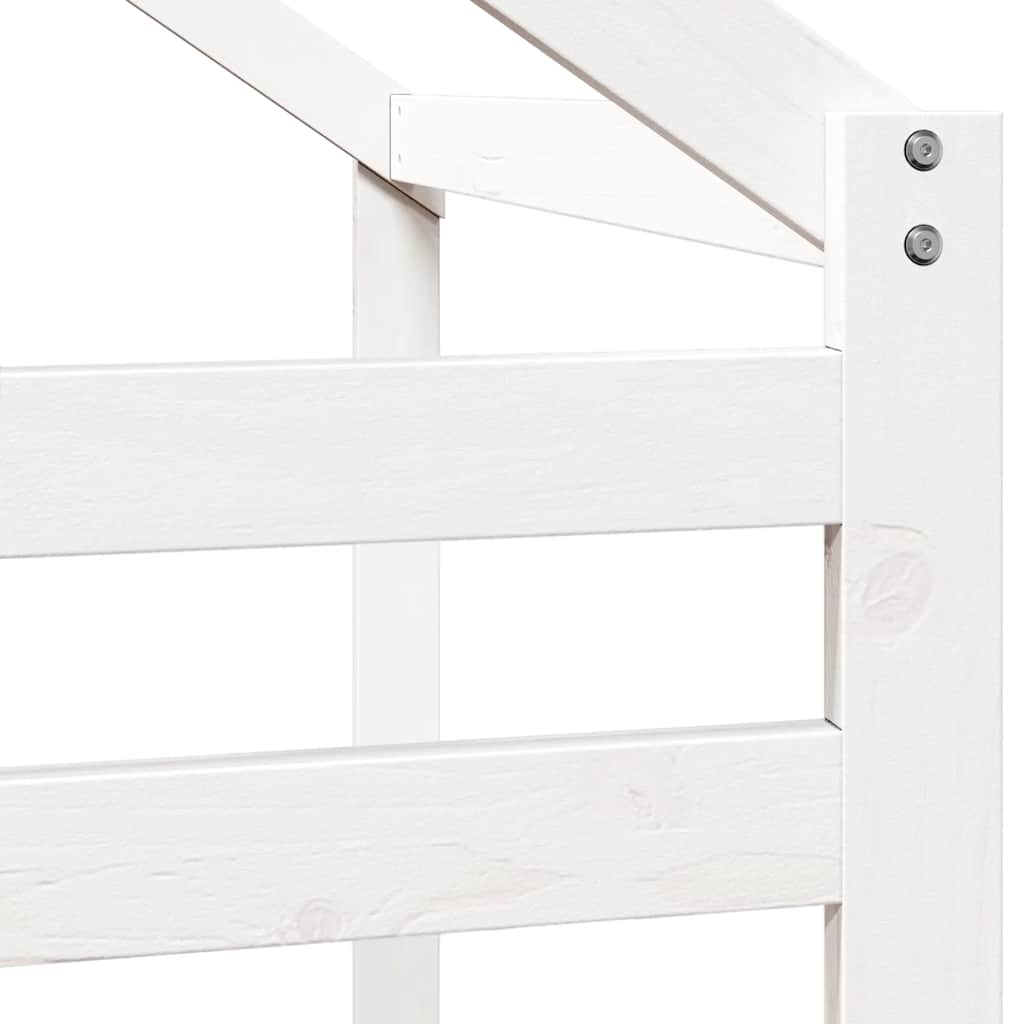 stel til husseng 198x82x113 cm massivt fyrretræ hvid