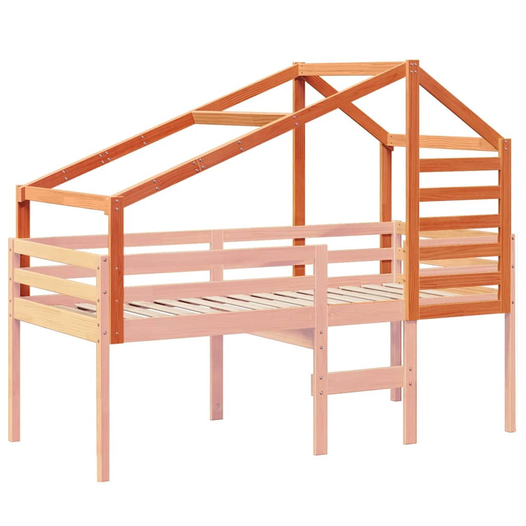 stel til husseng 188x82x113 cm massivt fyrretræ gyldenbrun