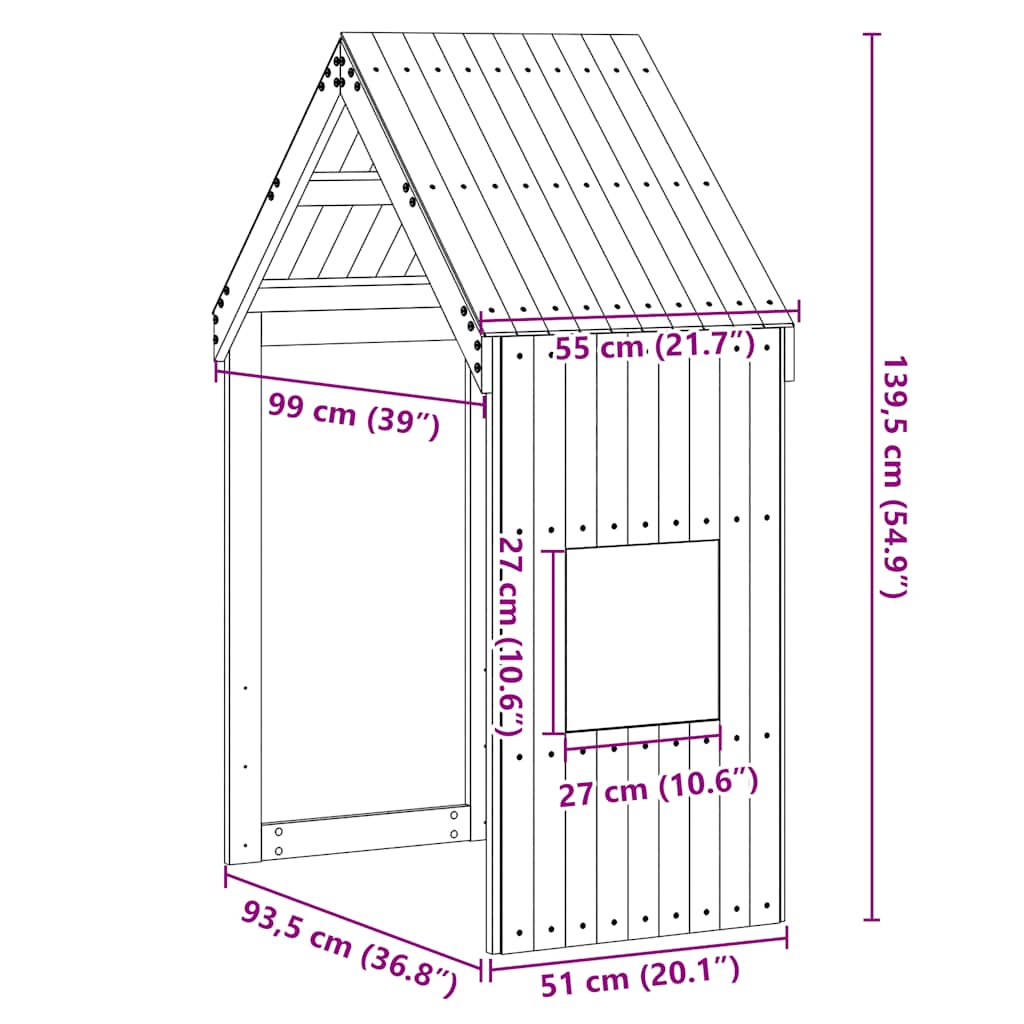 stel til husseng 55x99x139,5 cm massivt fyrretræ gyldenbrun