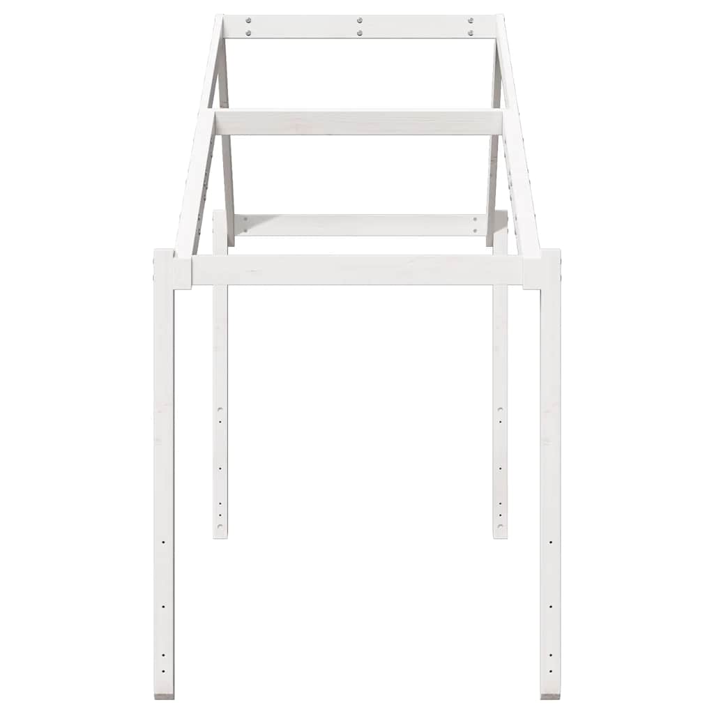 stel til husseng 213x95,5x144,5 cm massivt fyrretræ hvid
