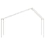 stel til husseng 213x85,5x144,5 cm massivt fyrretræ hvid