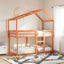 stel til husseng 203x95,5x142 cm massivt fyrretræ gyldenbrun