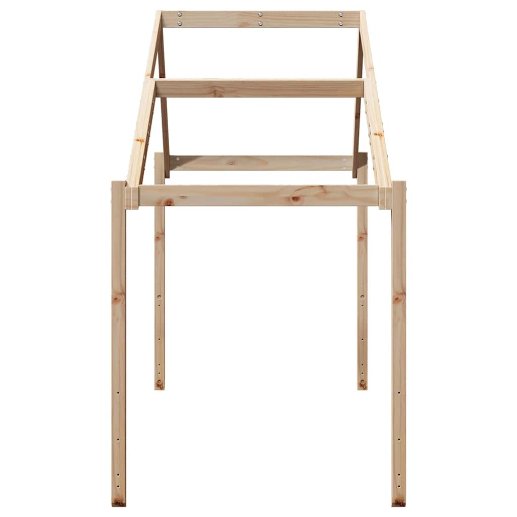 stel til husseng 203x80,5x142 cm massivt fyrretræ