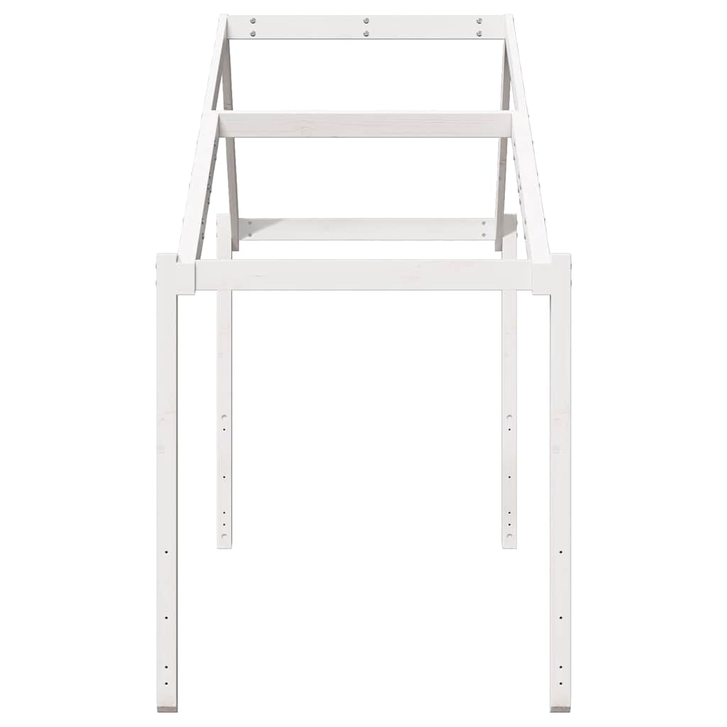 stel til husseng 203x80,5x142 cm massivt fyrretræ hvid