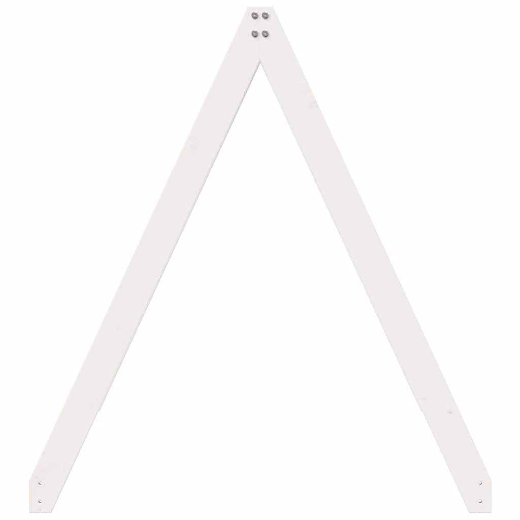 stel til husseng 209x95,5x88 cm massivt fyrretræ hvid