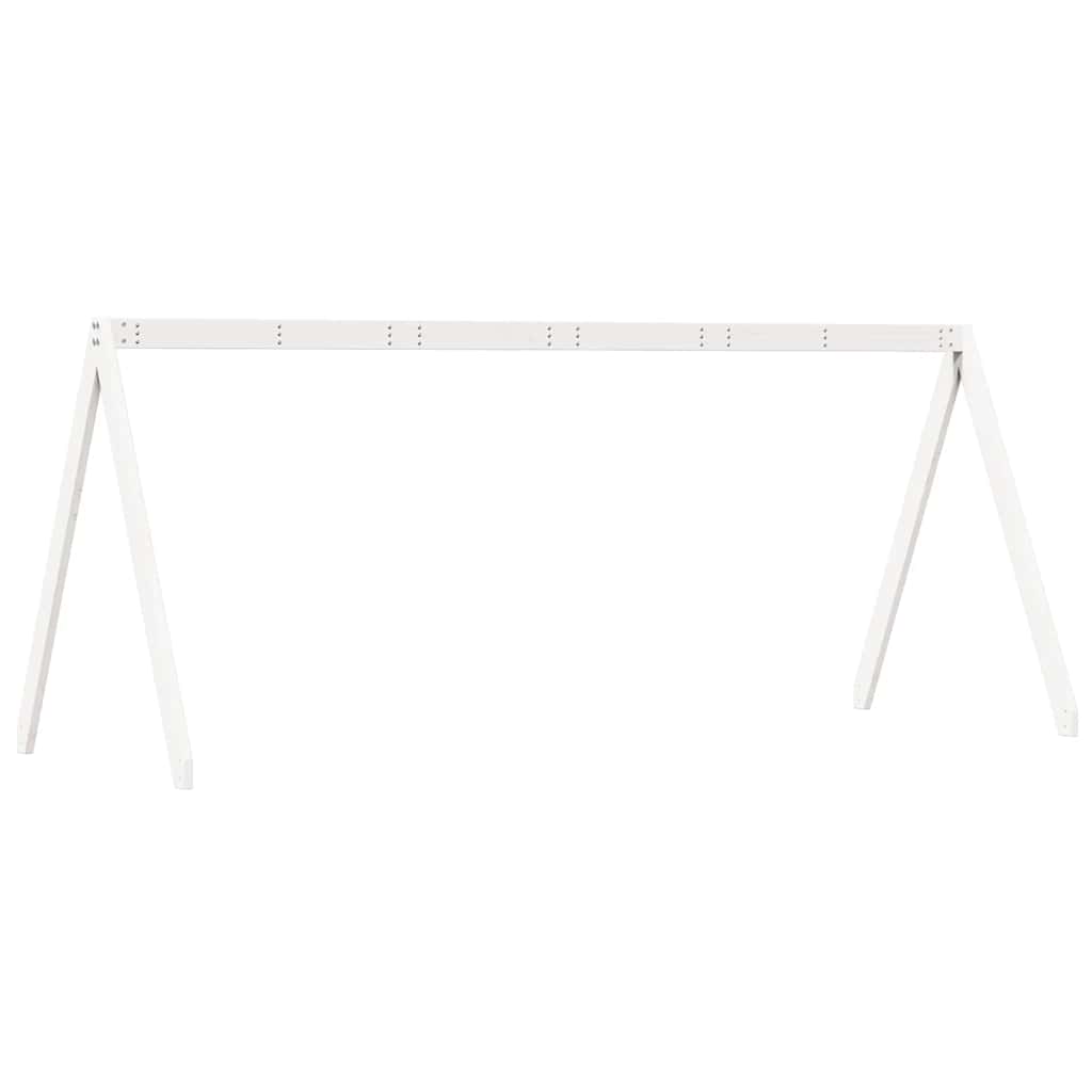 stel til husseng 209x95,5x88 cm massivt fyrretræ hvid