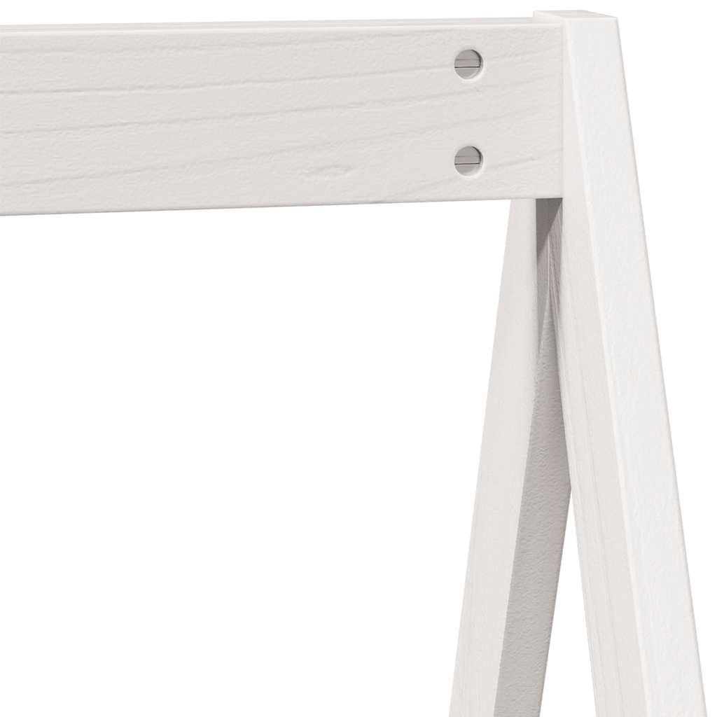 stel til husseng 209x95,5x88 cm massivt fyrretræ hvid