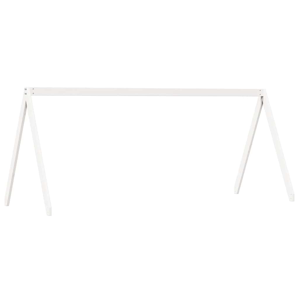 stel til husseng 209x85,5x88 cm massivt fyrretræ hvid