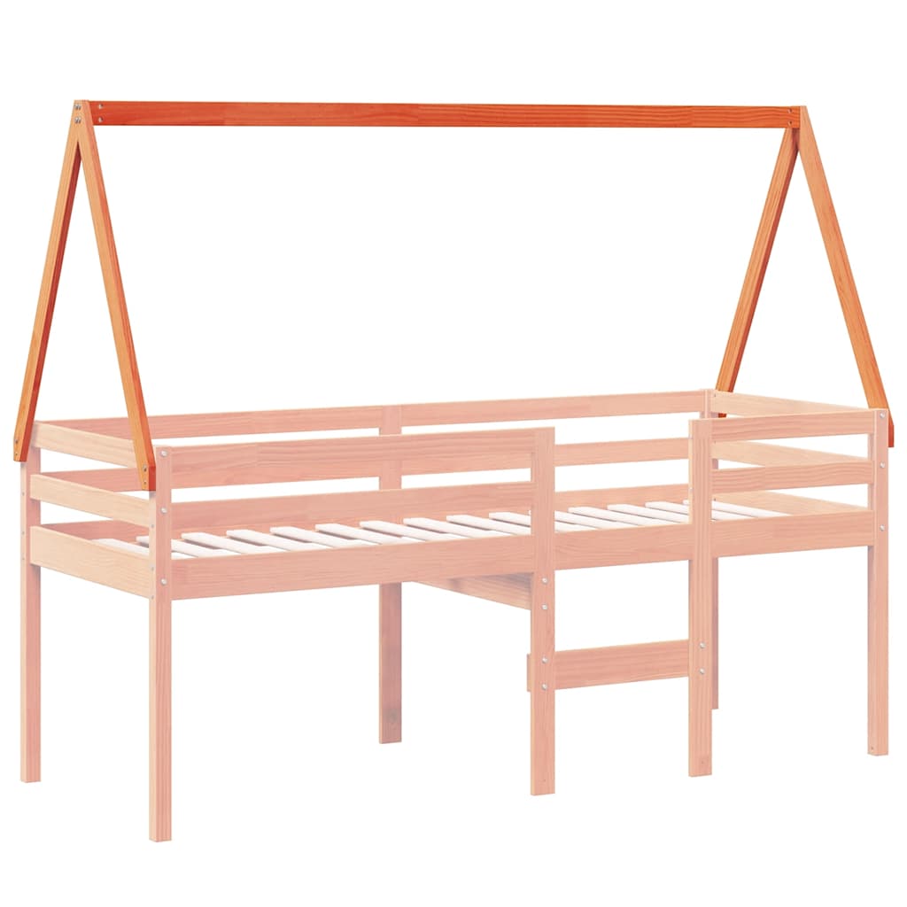 stel til husseng 203x95,5x142 cm massivt fyrretræ gyldenbrun