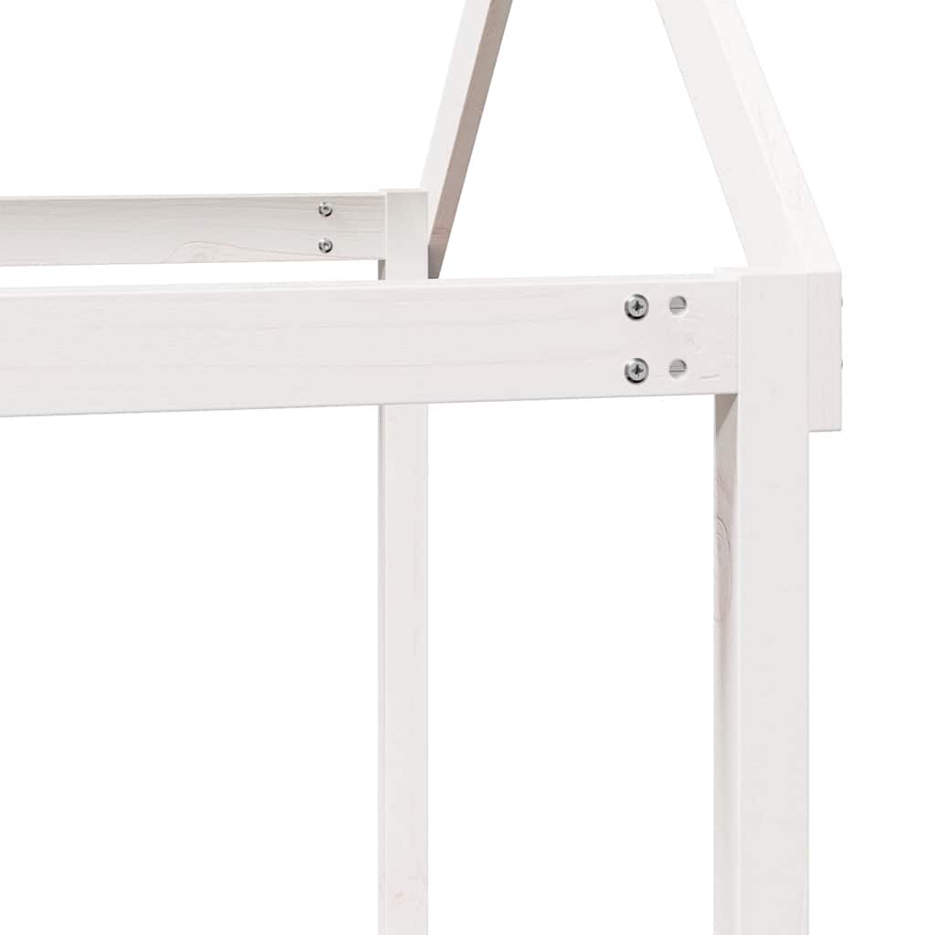 stel til husseng 217x95,5x159 cm massivt fyrretræ hvid