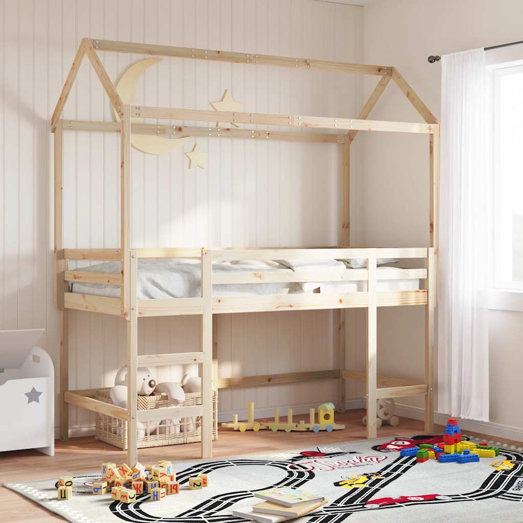 stel til husseng 207x80,5x151,5 cm massivt fyrretræ