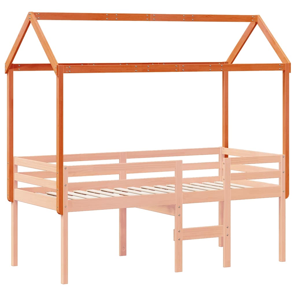 stel til husseng 207x80,5x151,5 cm massivt fyrretræ gyldenbrun