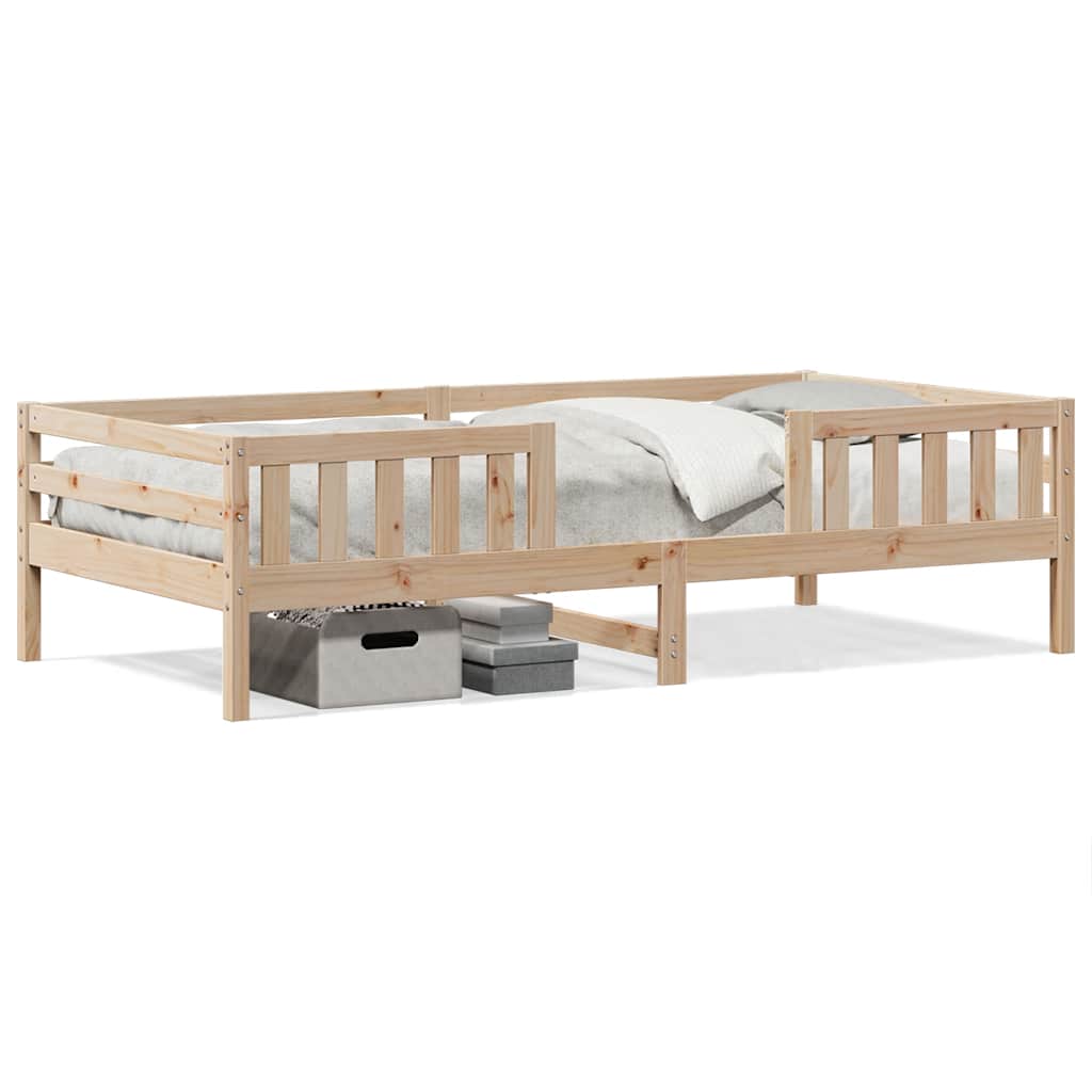 sengeramme uden madras 90x200 cm massivt fyrretræ