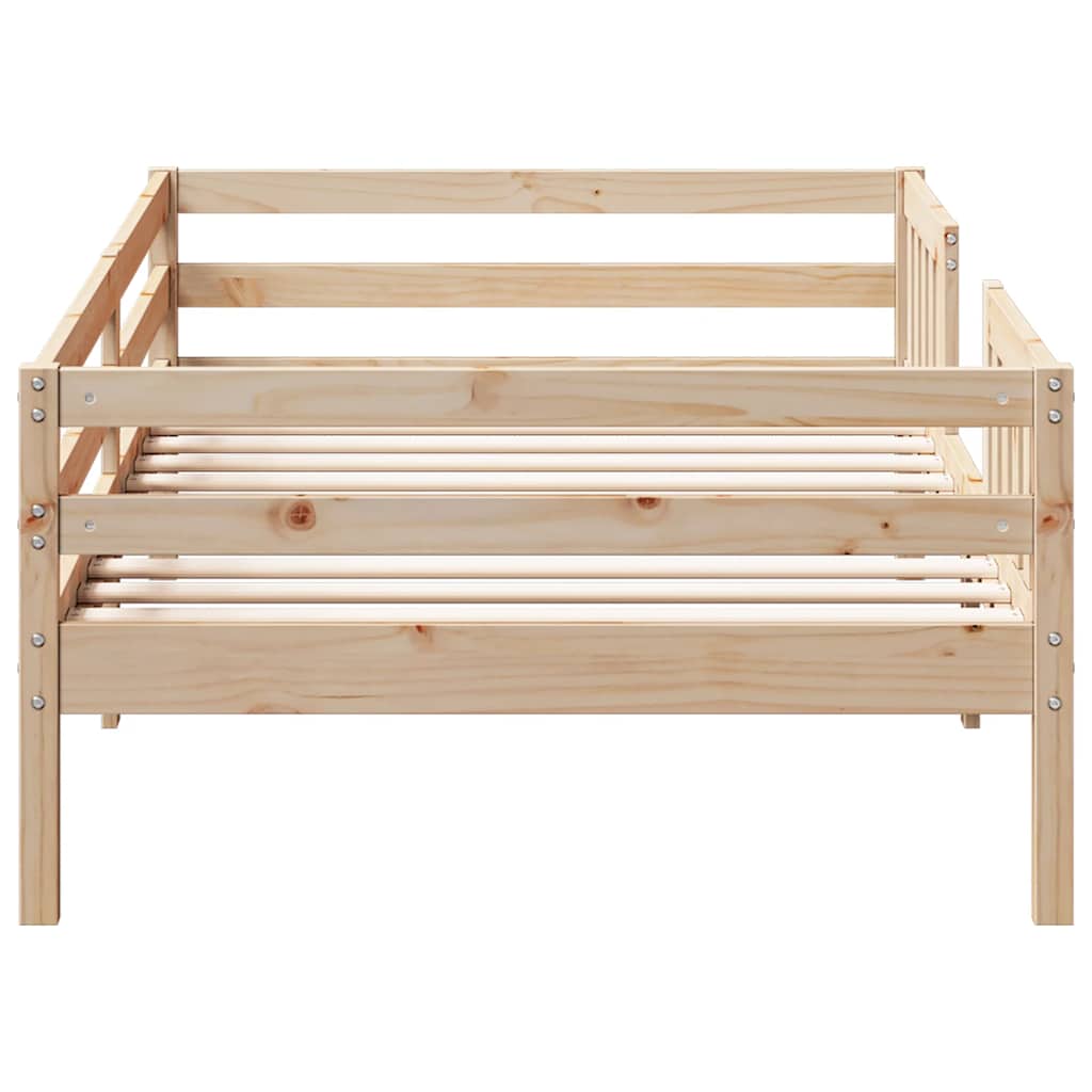 sengeramme uden madras 90x200 cm massivt fyrretræ