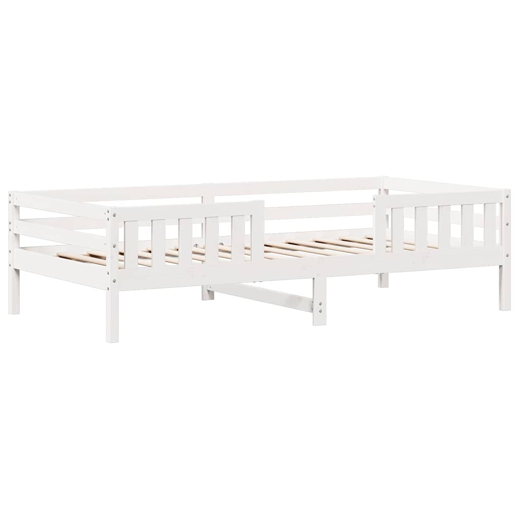 sengeramme uden madras 80x200 cm massivt fyrretræ hvid