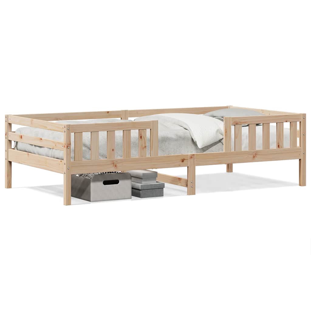 sengeramme uden madras 90x190 cm massivt fyrretræ