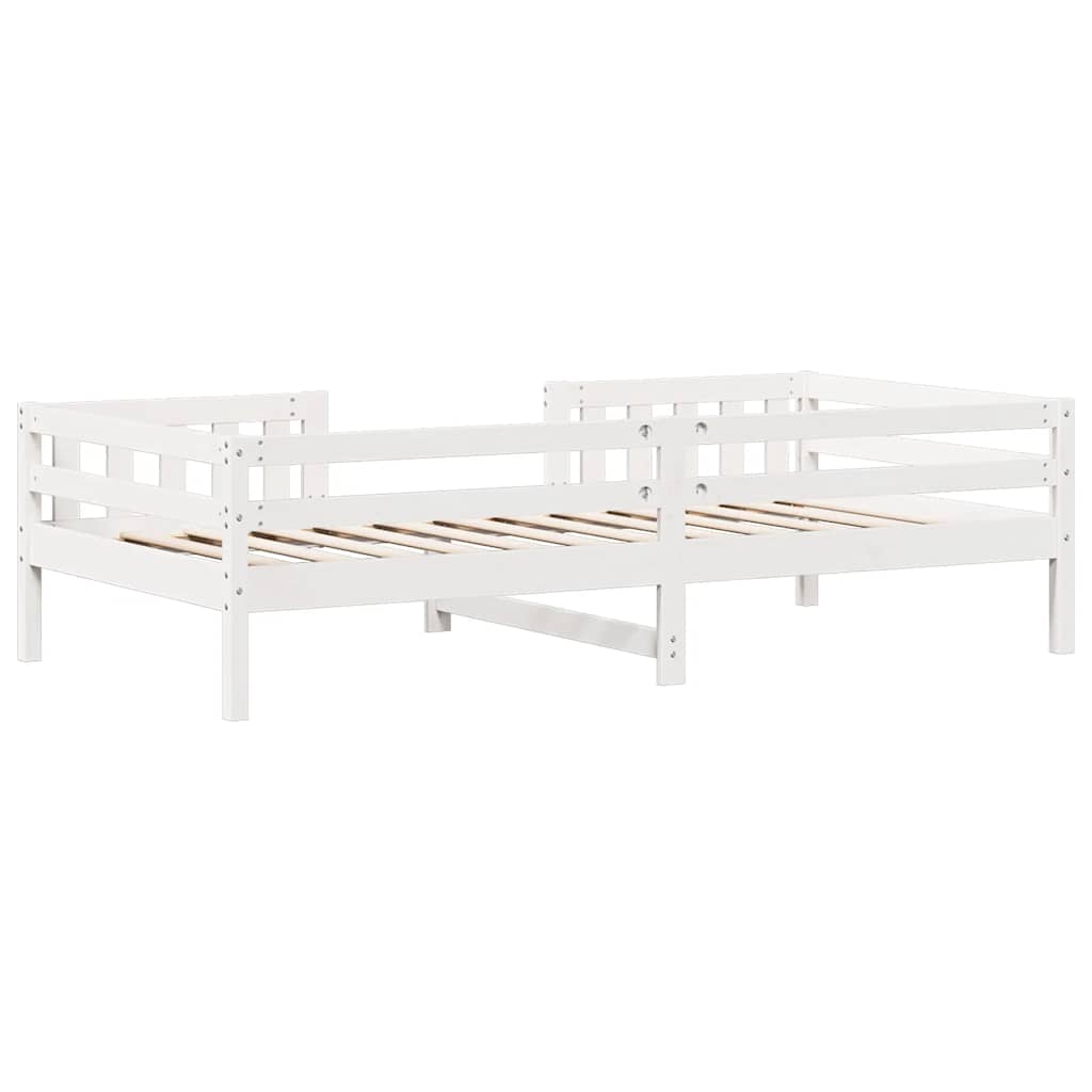 sengeramme uden madras 90x190 cm massivt fyrretræ hvid