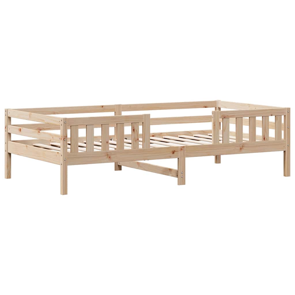 sengeramme uden madras 75x190 cm massivt fyrretræ