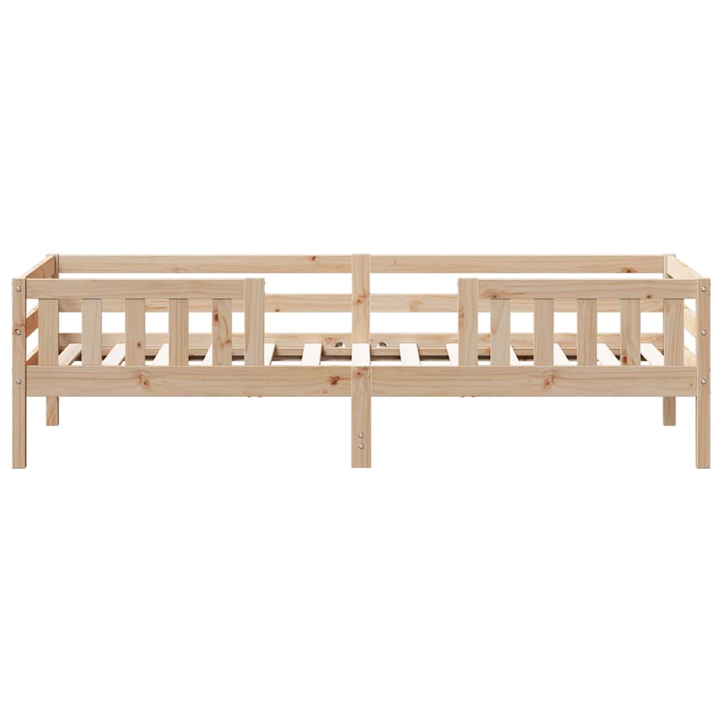 sengeramme uden madras 75x190 cm massivt fyrretræ