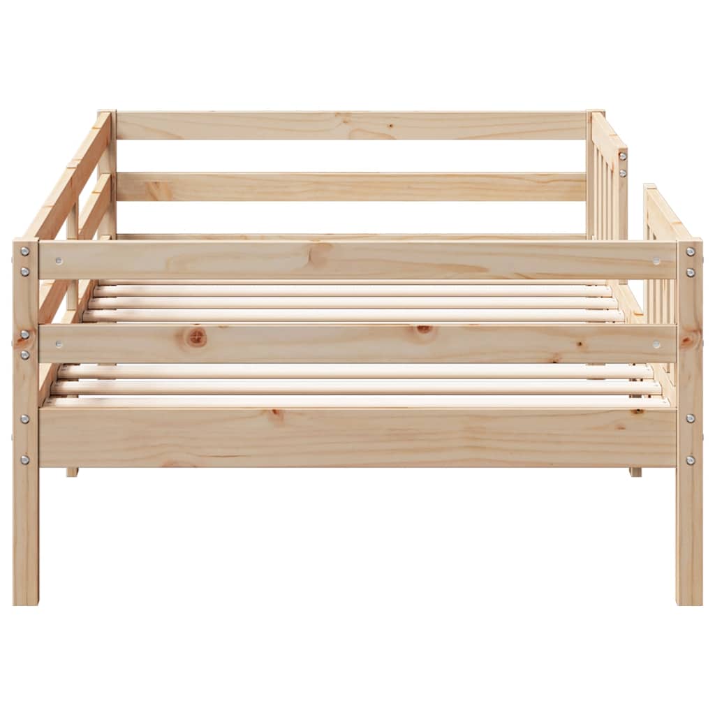 sengeramme uden madras 75x190 cm massivt fyrretræ